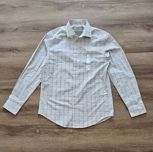 Goodfellow & Co Men's White And Gray Plaid Shirt Size M